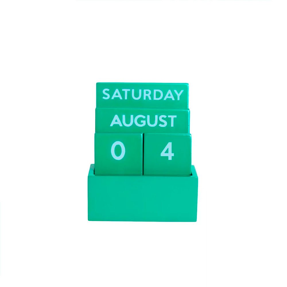 Calendario Perpetuo Pequeño Full Color Glossy Verde