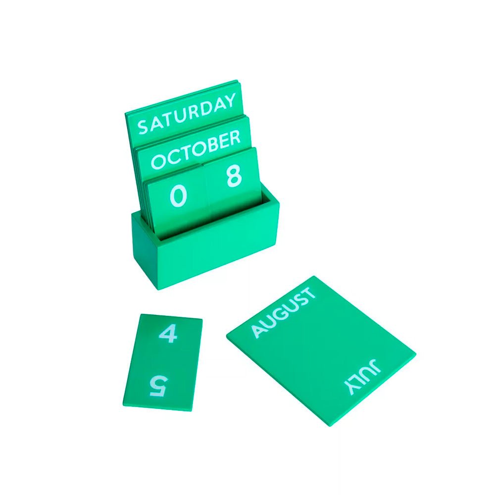 Calendario Perpetuo Pequeño Full Color Glossy Verde