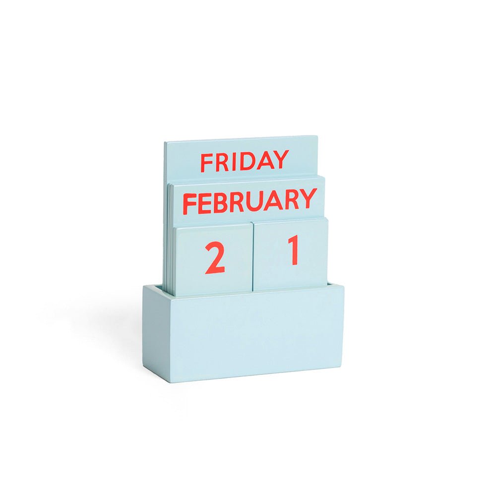 Calendario Perpetuo Pequeño Full Color Glossy Celeste