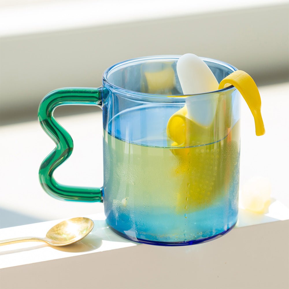 Taza Cristal Ola Zafiro