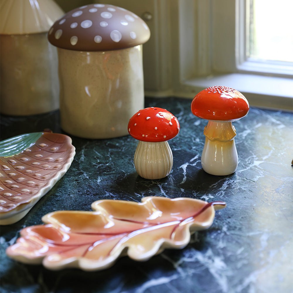 Ensemble sel et poivre aux champignons