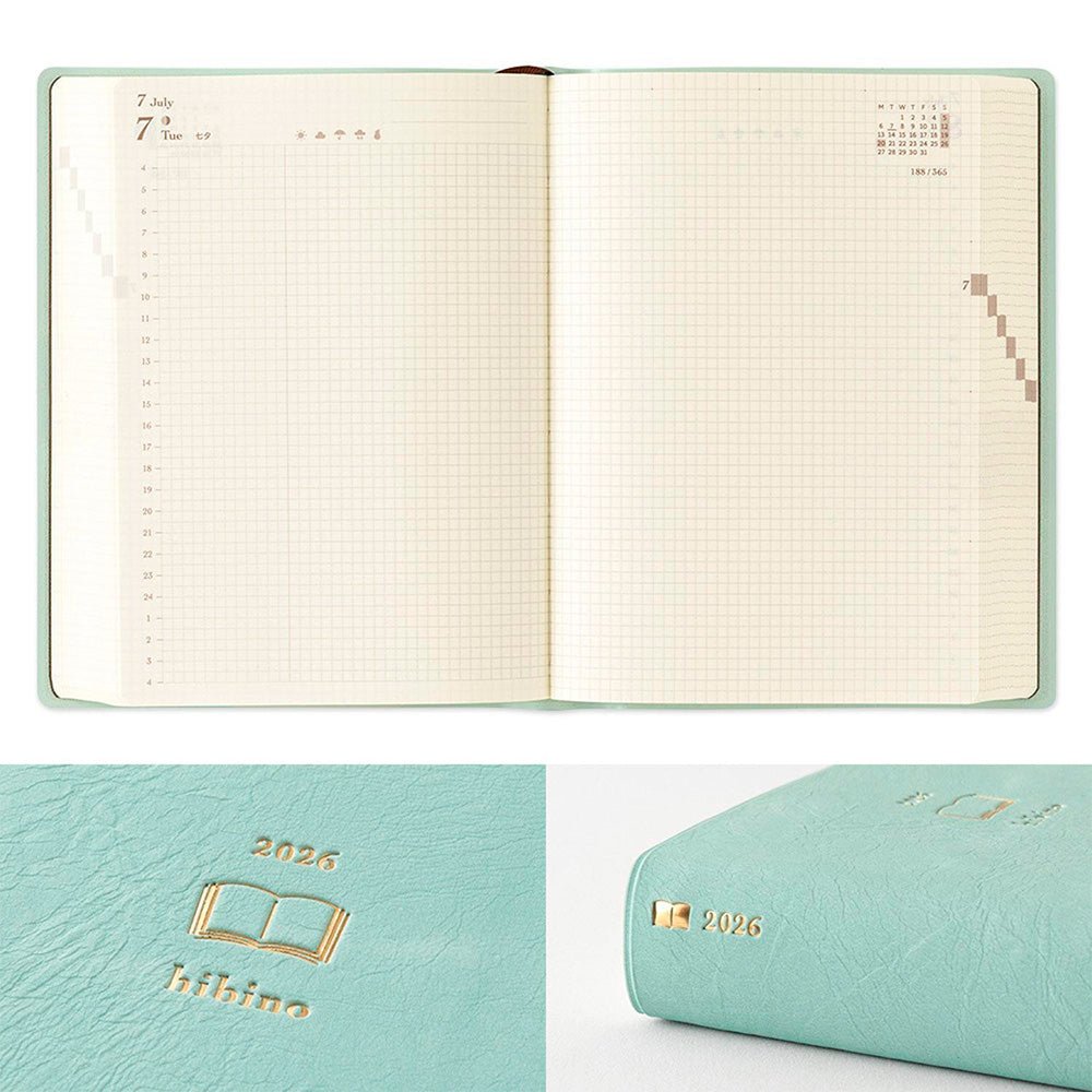 Agenda Hibino A6 Azul Verde 2026