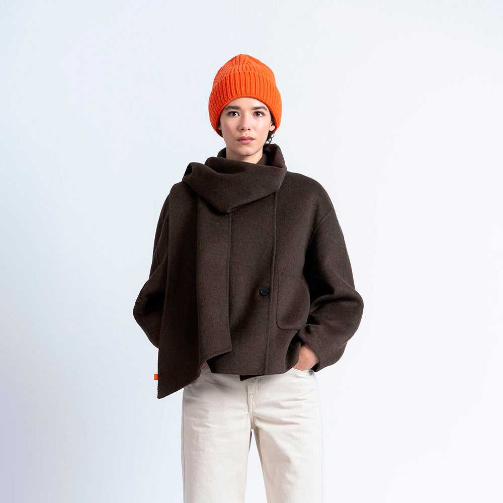 Burua Auw Orange Wool Beanie