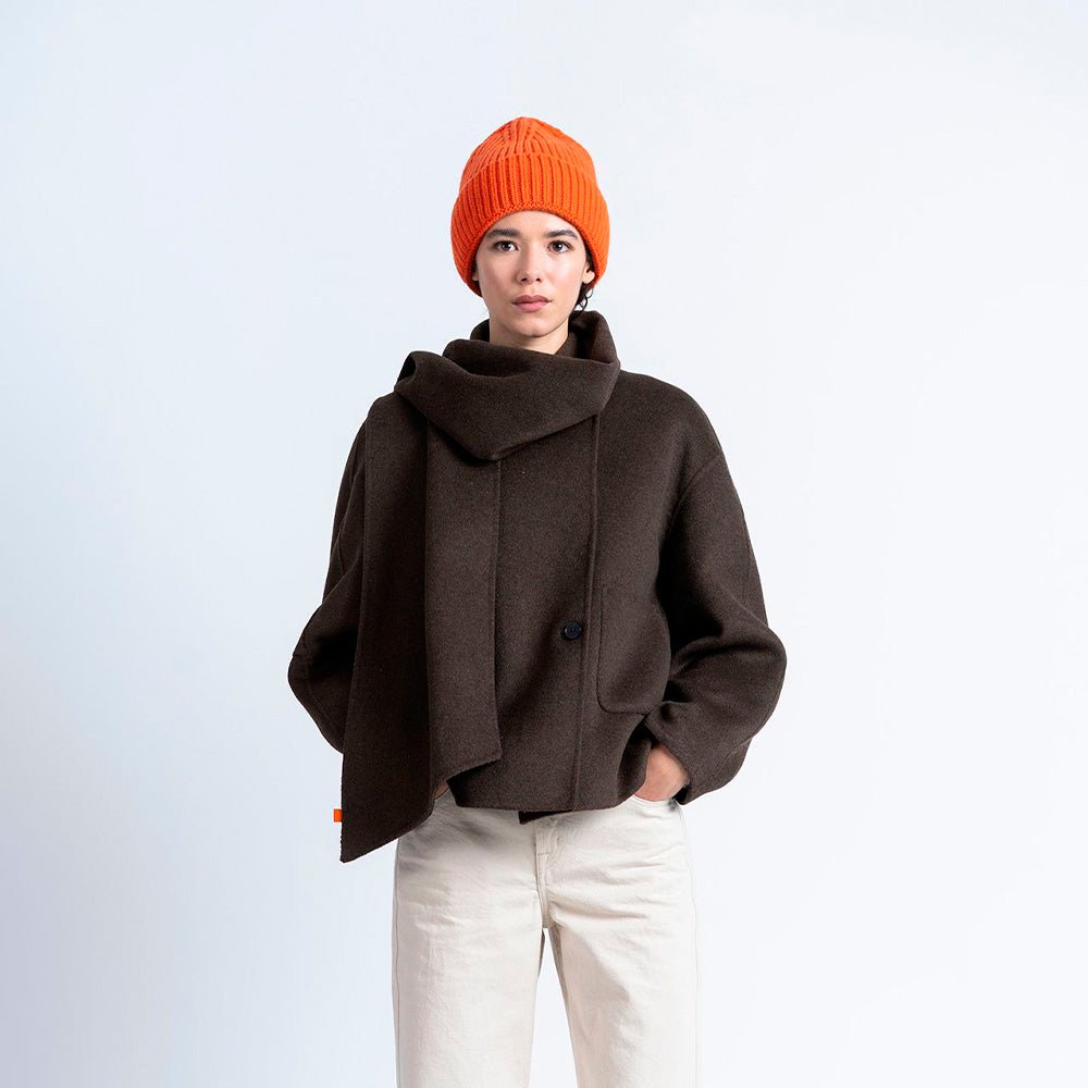 Bonnet en laine Burua Auw orange