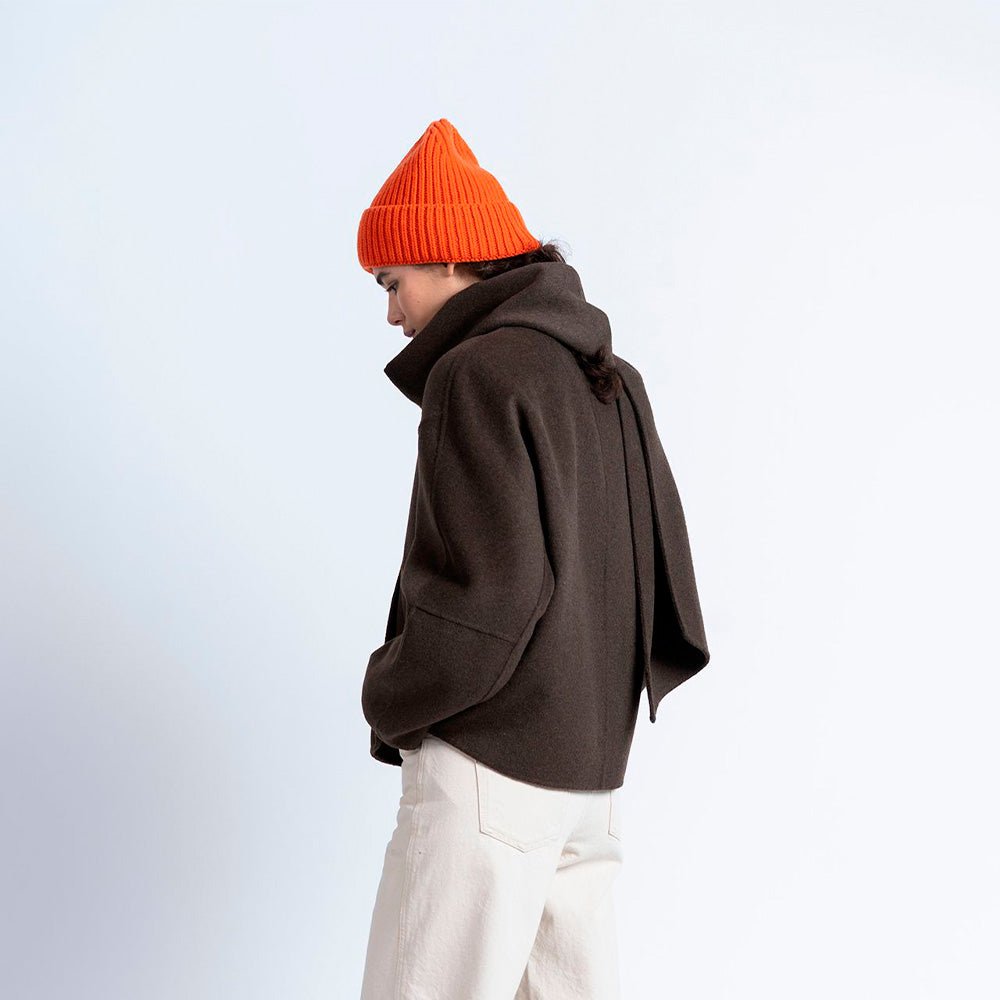 Bonnet en laine Burua Auw orange