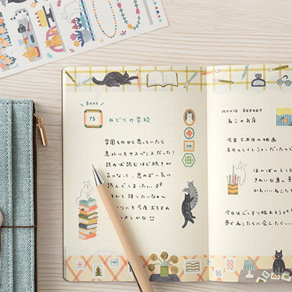 Autocollants Yuru Log Cat (2 feuilles)
