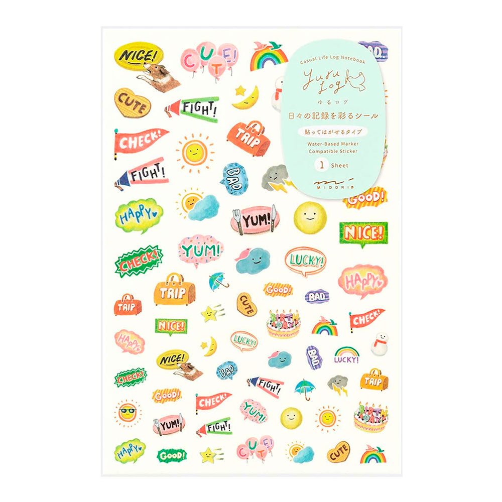 Pegatinas Yuru Log Sticker 1 Sheet Feeling