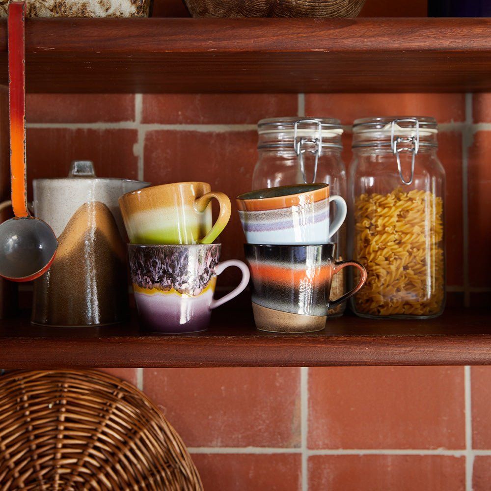 70s Ceramics: Cappuccino Mugs - Solid (set de 4)