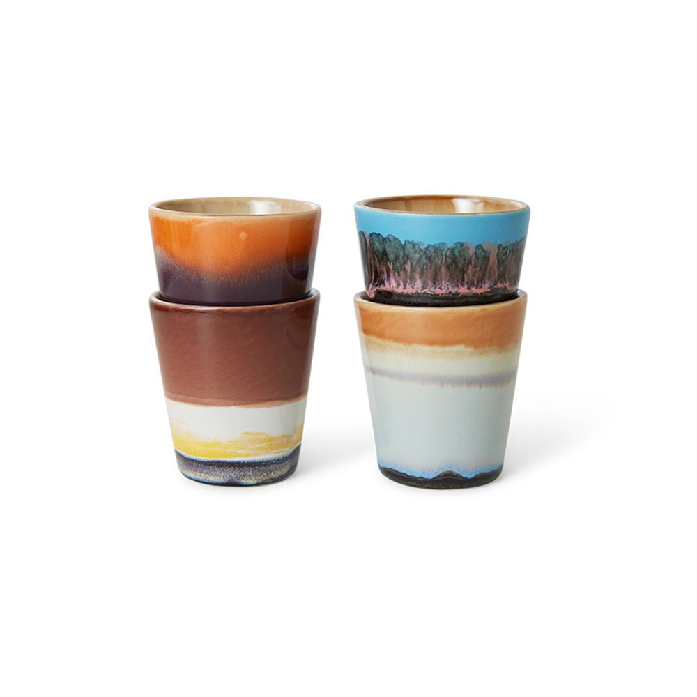 70s Ceramics: Ristretto Mugs - Solar (set de 4)