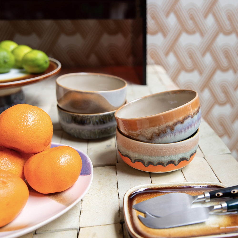 70s Ceramics: Dessert Bowls - Reef (set of 4)