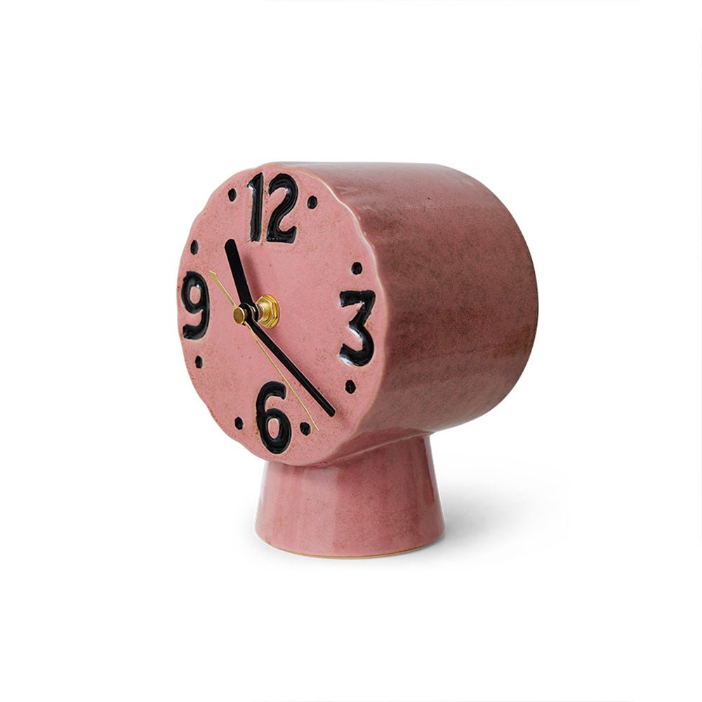 Horloge Rétro Céramique Rose