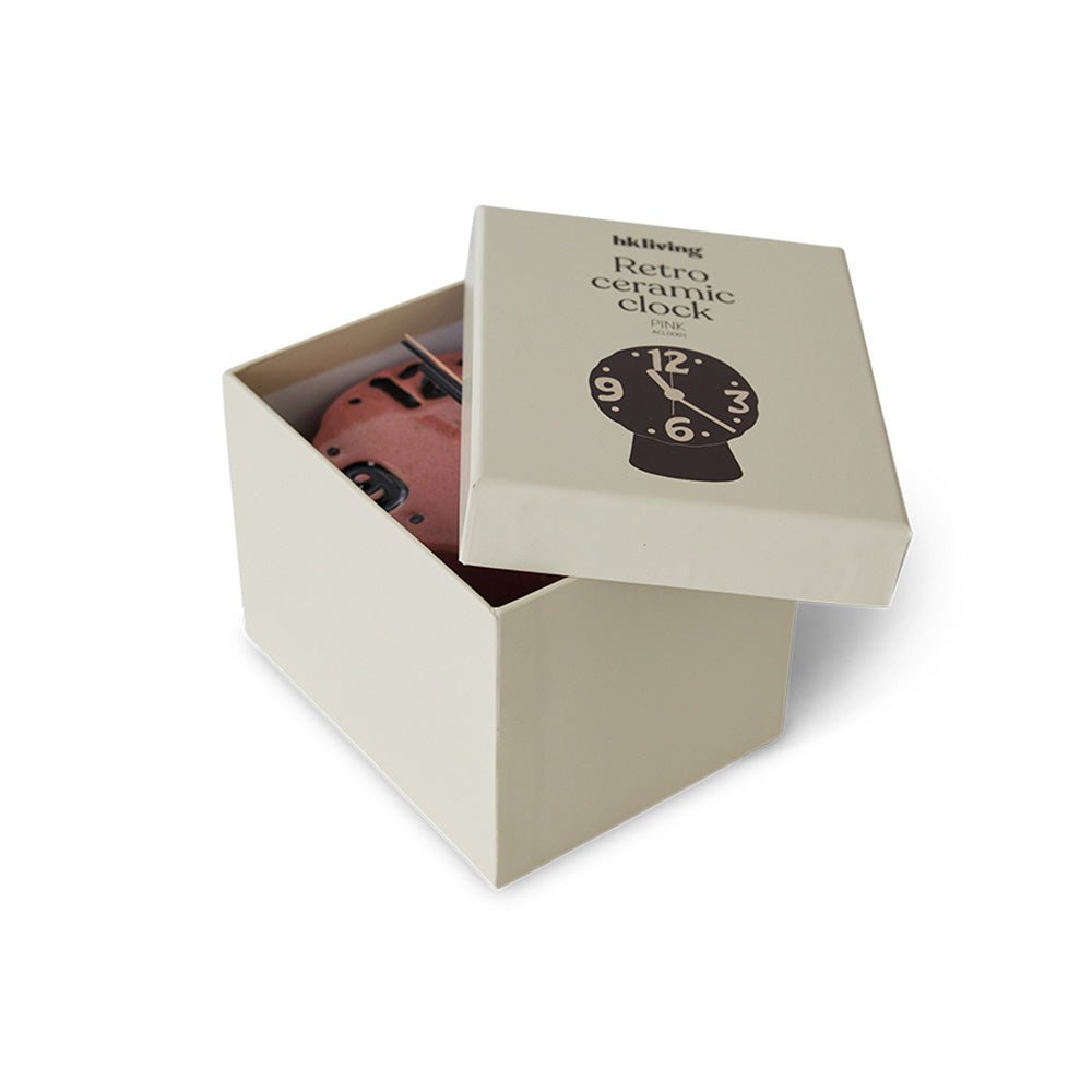 Horloge Rétro Céramique Rose