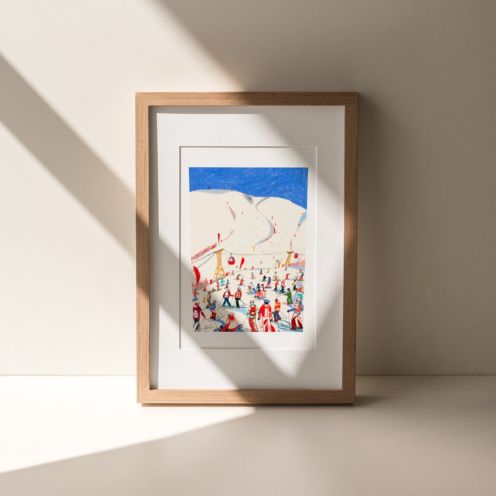 Saison de ski dans le Haut Adige A5 Giclée Print
