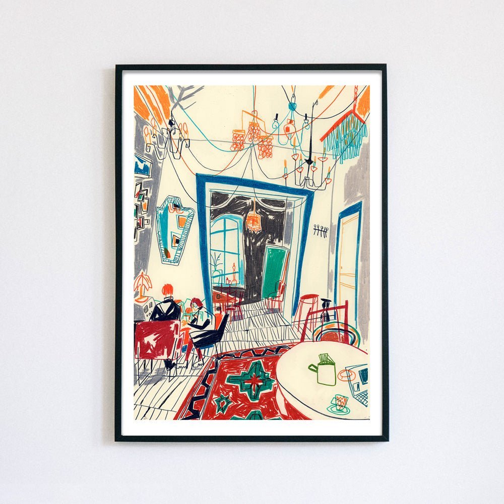Authentic Armenian Interior of Mirzoyan Library Giclée Print