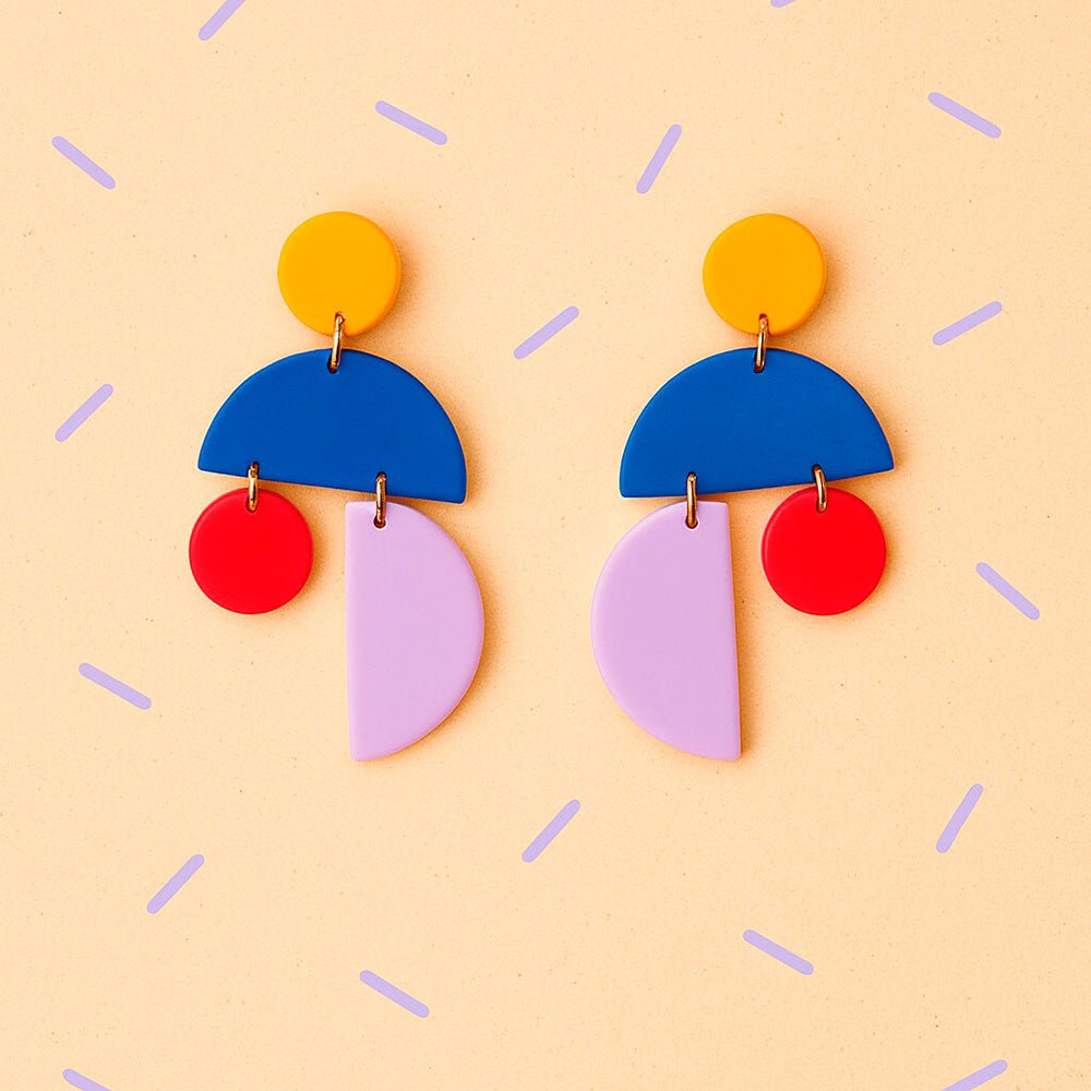 Bauhaus Multicolor Earrings
