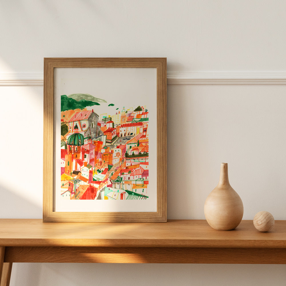 Impression giclée de la ville de Bologne