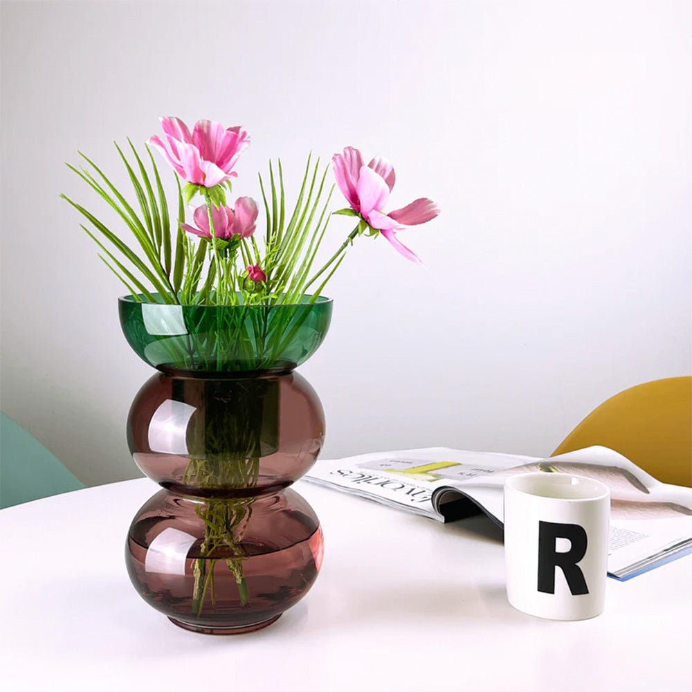 Bubble Vase Medium Pink Green