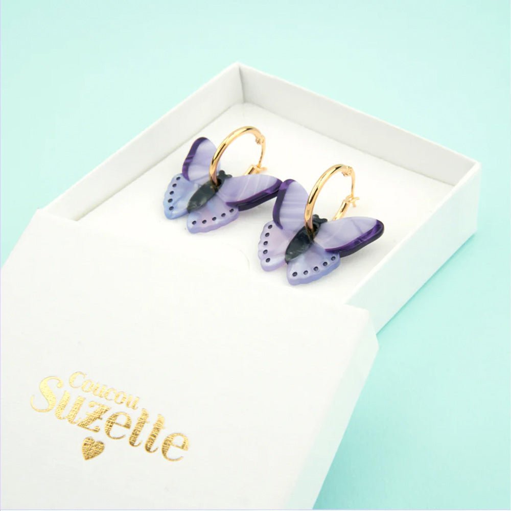 Butterfly Purple Earrings