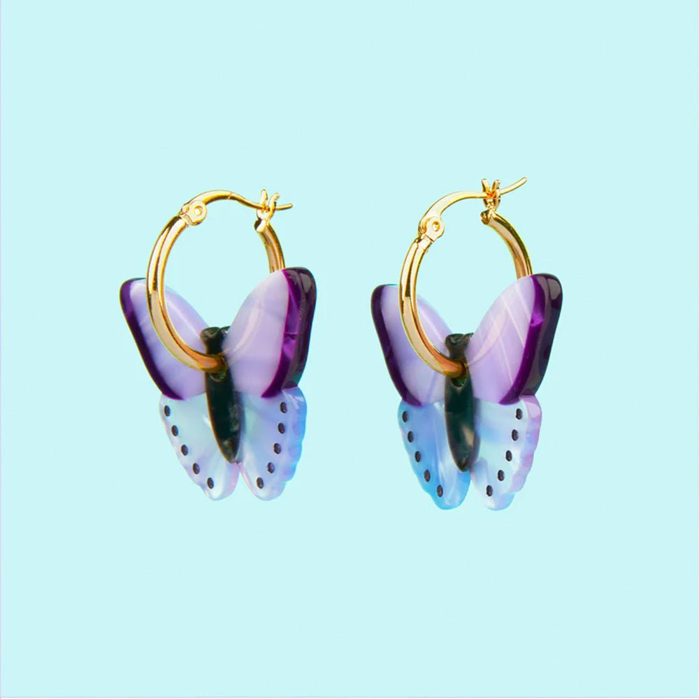 Butterfly Purple Earrings