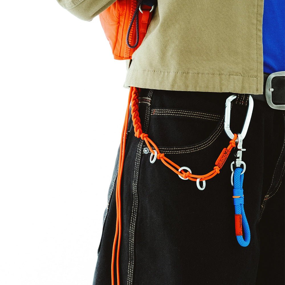 Porte-clés tressé noir