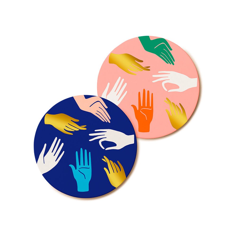 Cockatail Coasters Hamsa Doblue Side (set of 12)