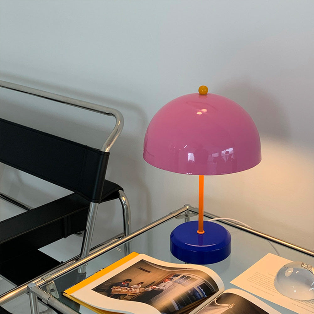 Lampe de table couleur goutte rose