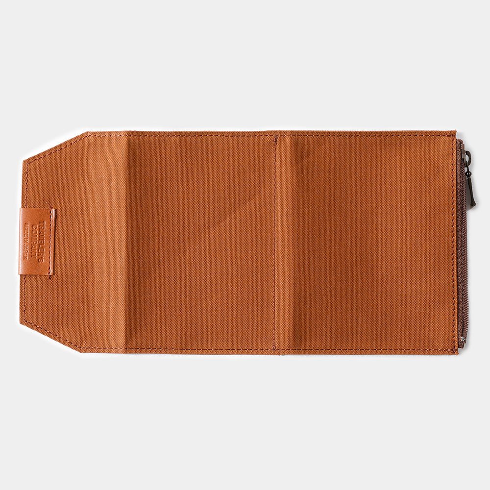 TF Recharge Chiffon en Coton avec Fermeture Éclair Marron - Format Passeport