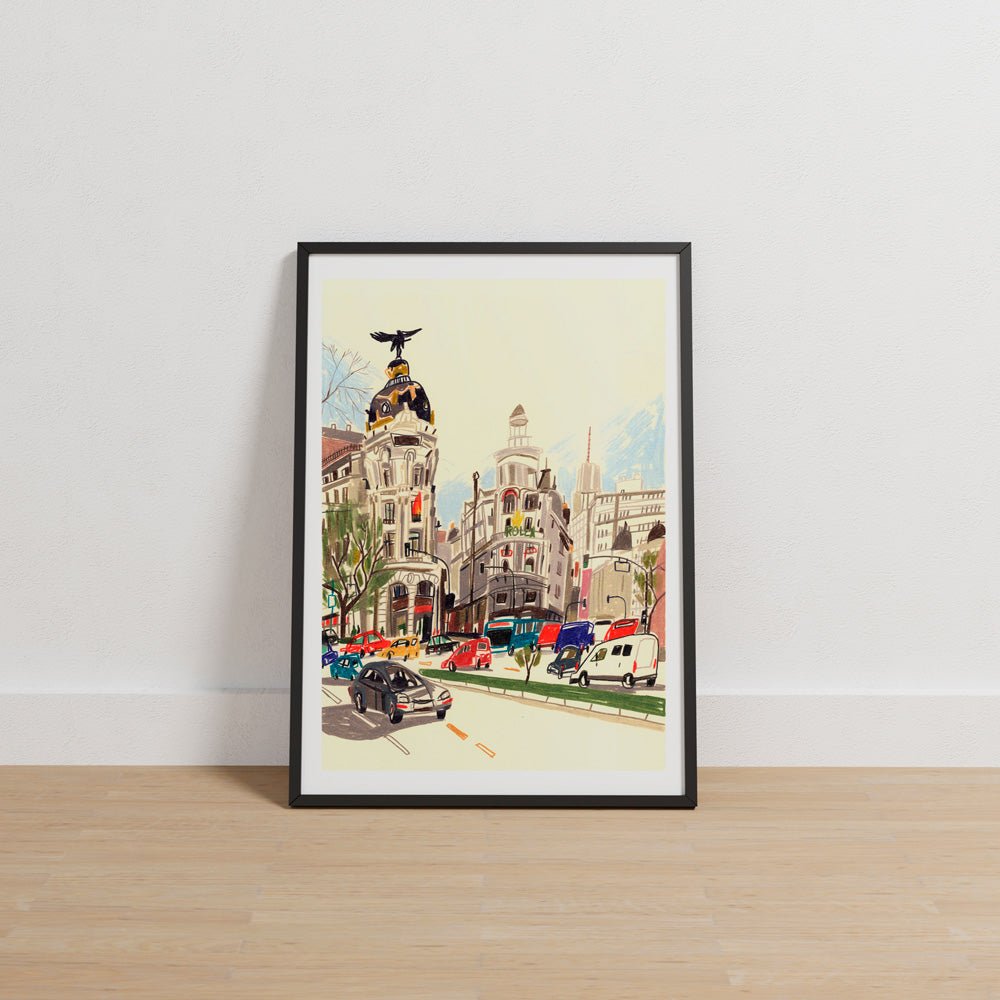 Intersection des rues Alcalá et Gran Vía Impression Giclée