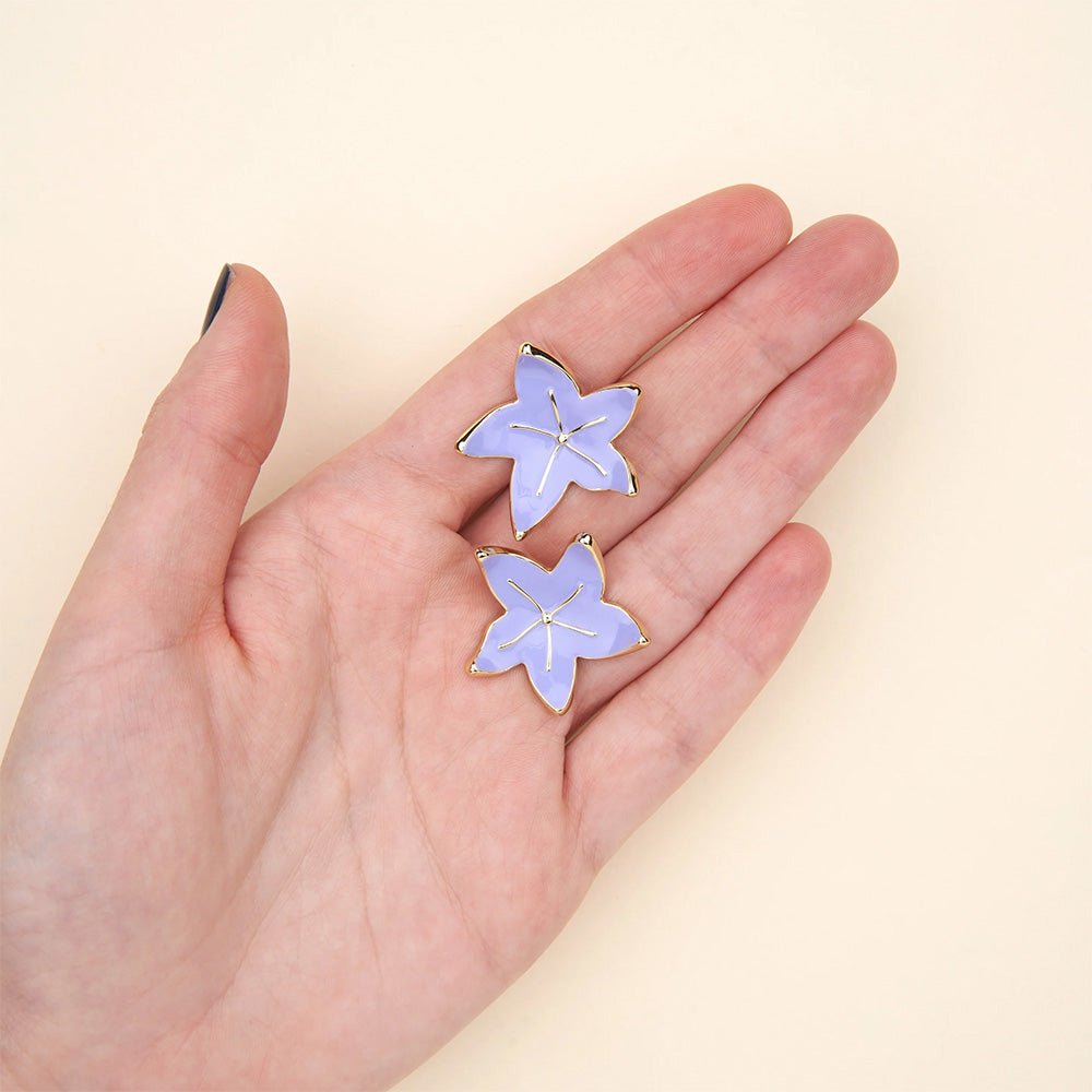 Boucles d'oreilles fleur Campanule violette