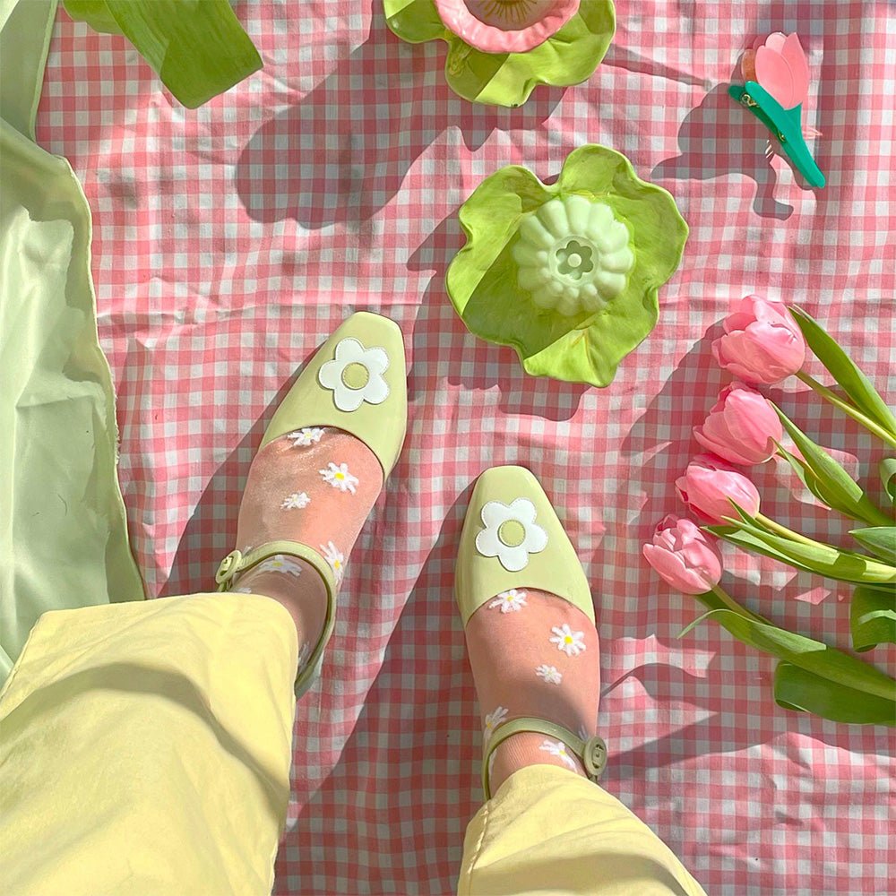Calcetines Transparentes Margaritas