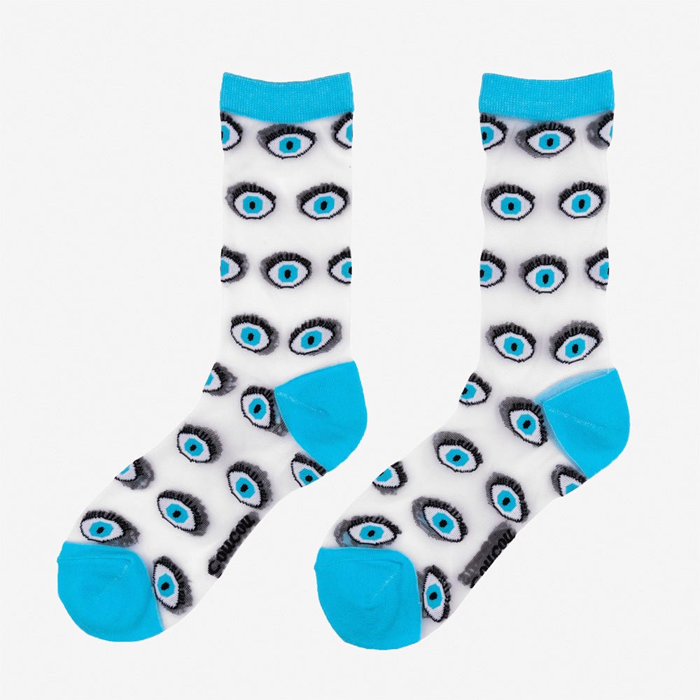 Calcetines Transparentes Ojo Azul