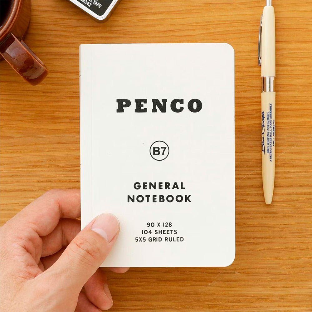 Soft PP Notebook Grid B7 White