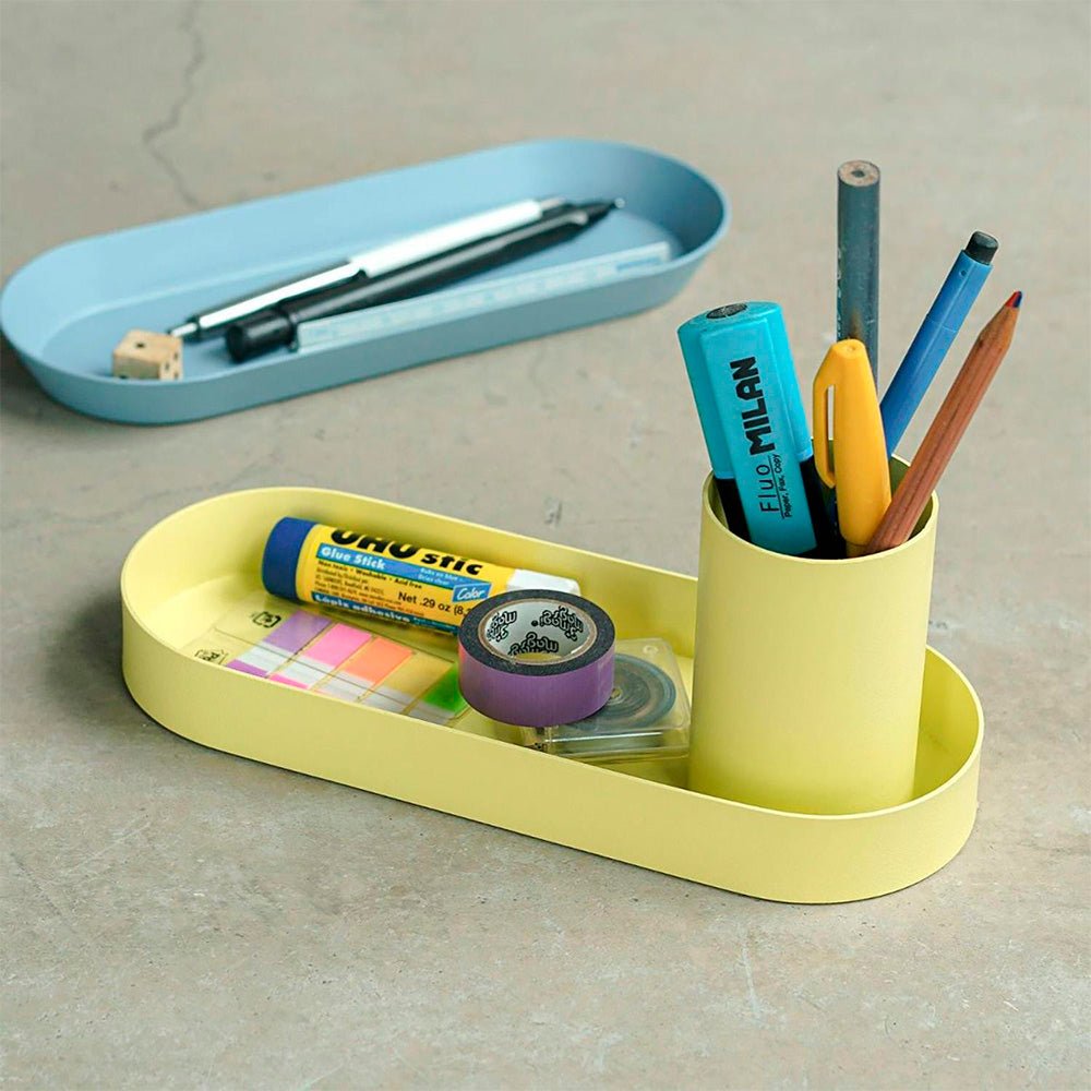 Organisateur de bureau jaune