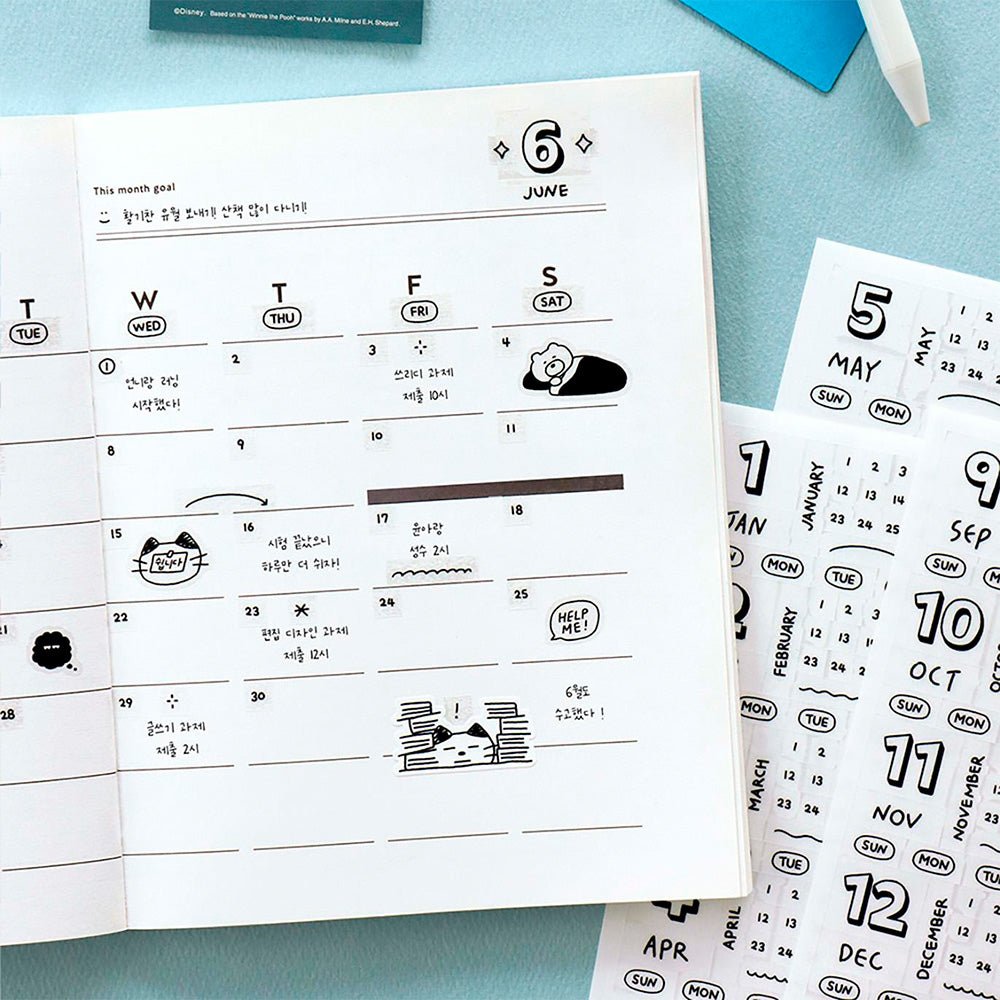 Pegatinas Calendario 02 Escritura a Mano