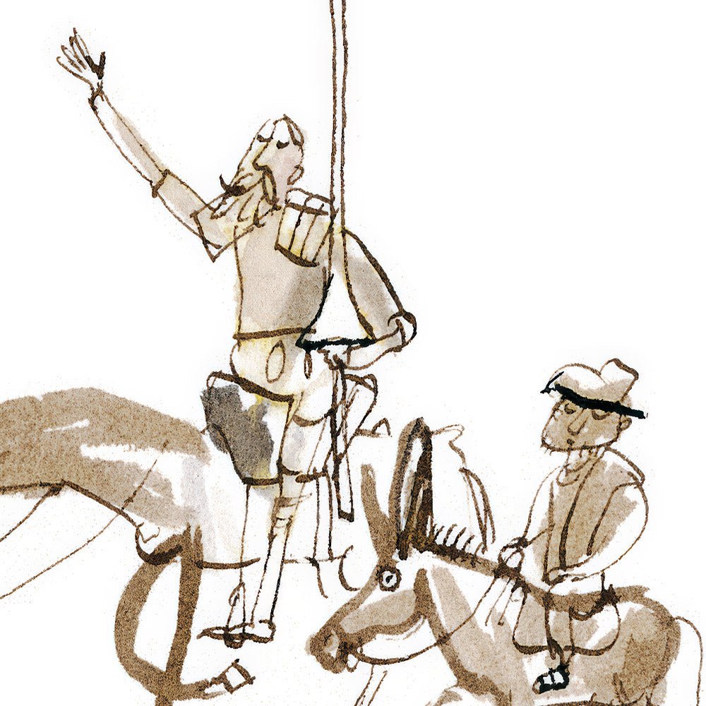 Don Quijote y Sancho Panza Impresión Giclée