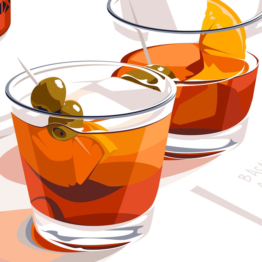 Deux Vermouths Impression Giclée