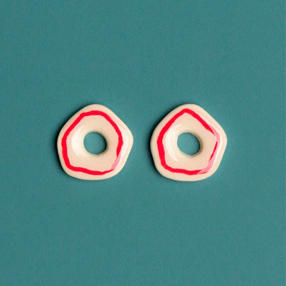 Pendientes Donut Red Line