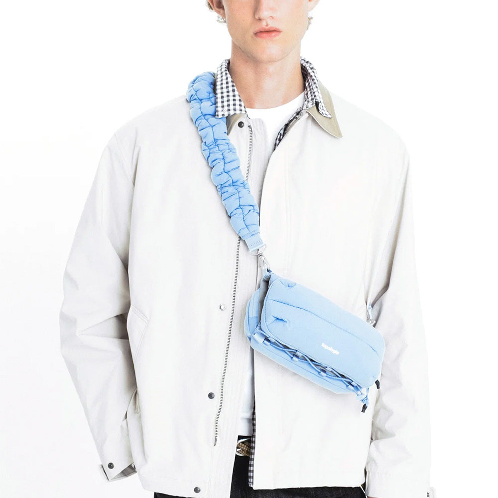 Bottle Sacoche Medium Chambray Silky Peach