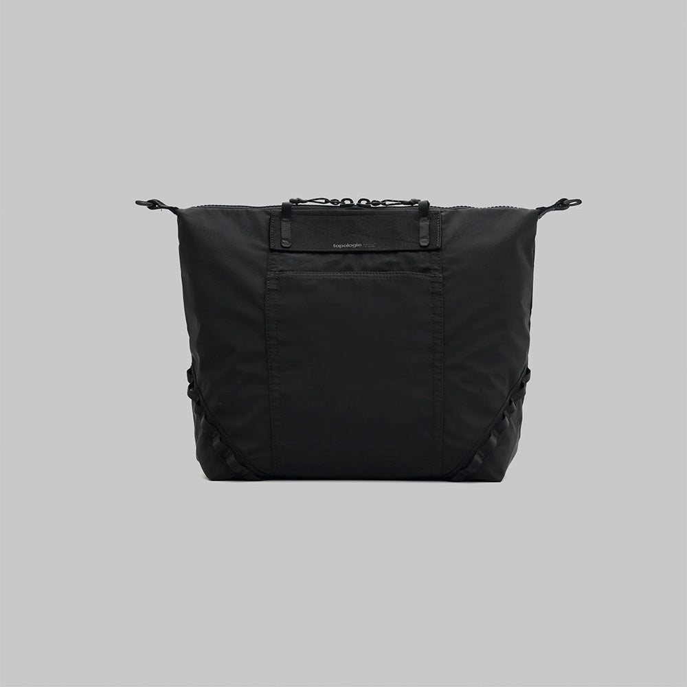 Explorer Tote Medium Black Tech Sateen