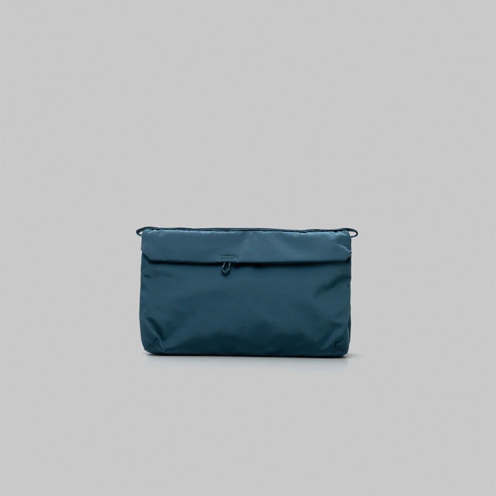 Flat Sacoche Small Deap Teal Tech Sateen