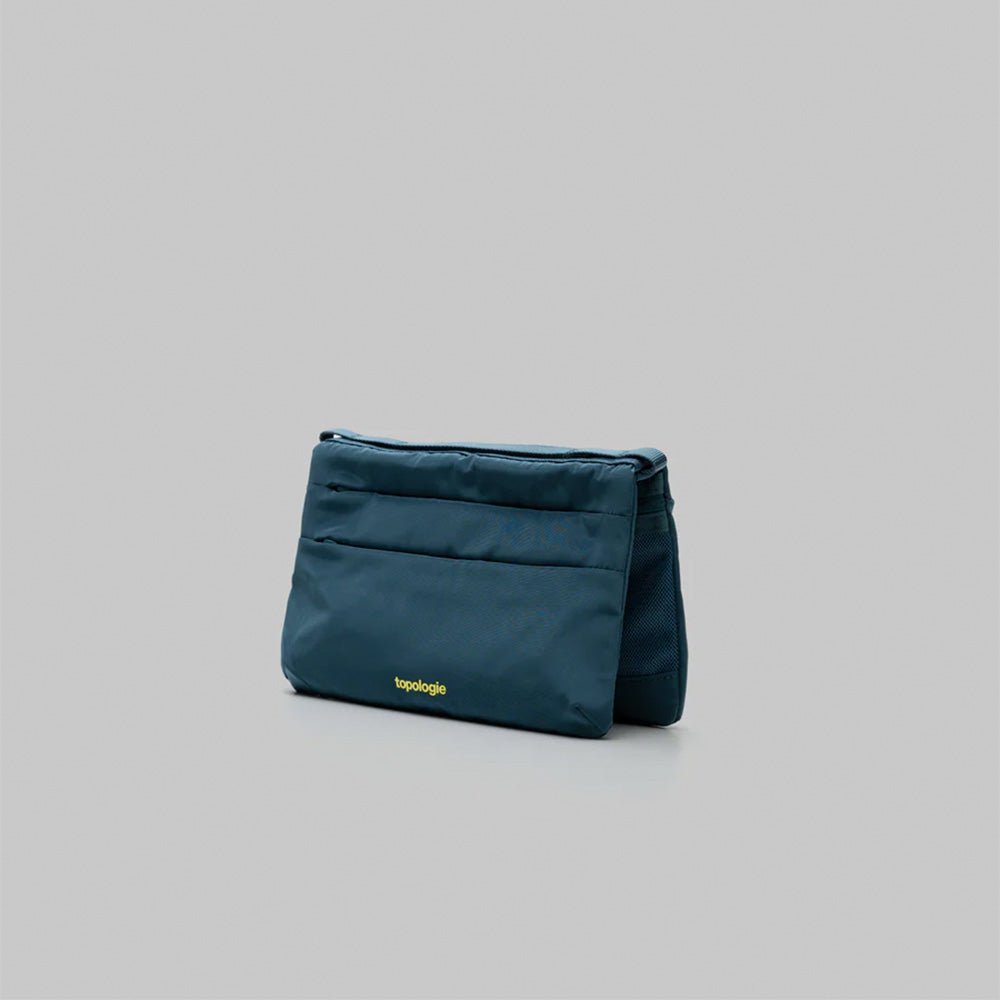 Flat Sacoche Small Deap Teal Tech Sateen