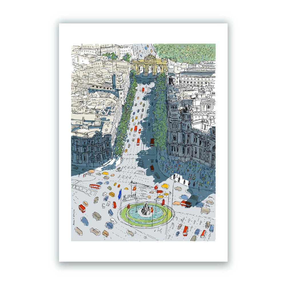 Source de Cybèle - Porte d'Alcalá Impression Giclée