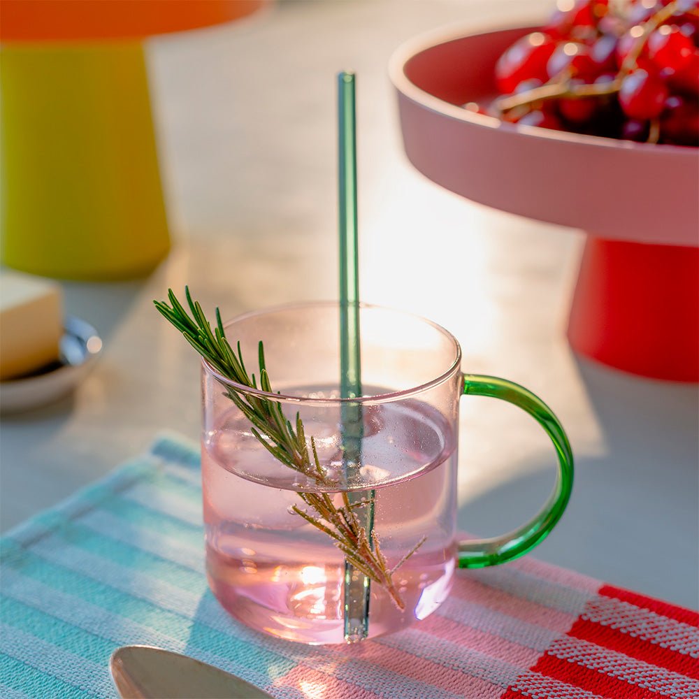Fred Pink - Tasses en verre jaune (lot de 2)