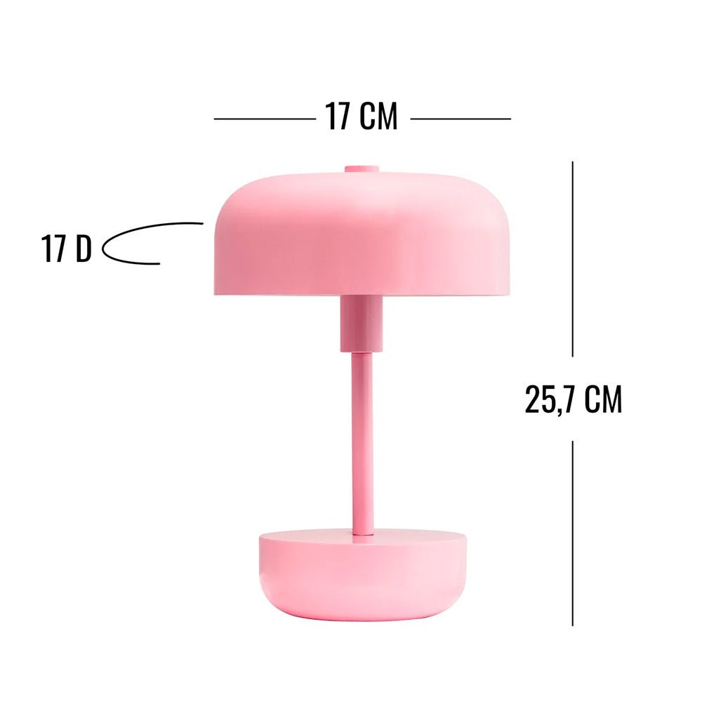Lámpara de mesa recargable LED Haipot Rosa