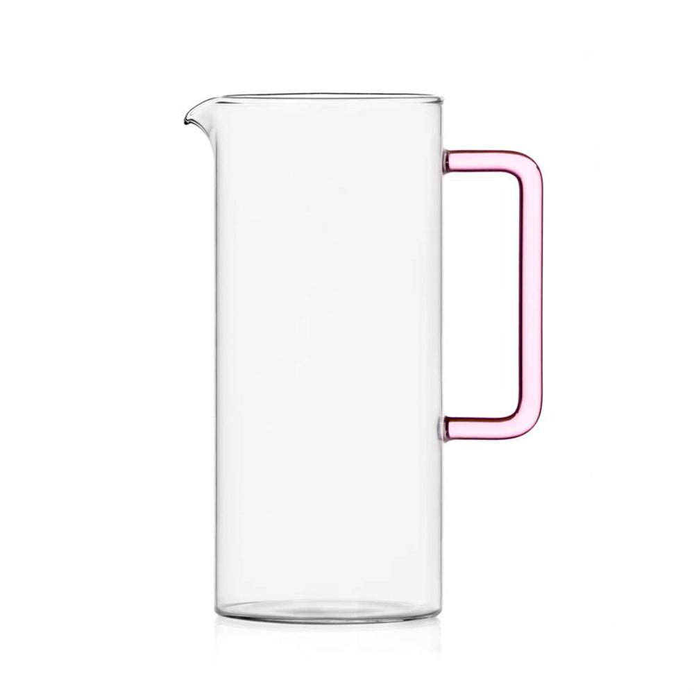 Jarra Tubo con Asa Rosa
