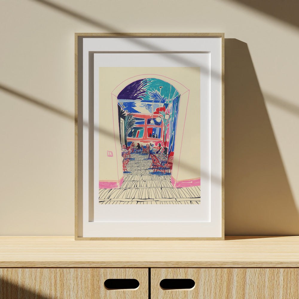 Kong Café y Bar Impresión Giclée