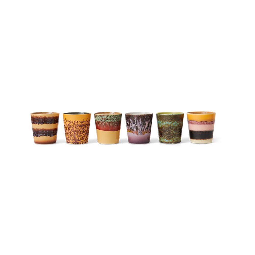 70s Ceramics: Coffee Mugs - Valley (set de 6)