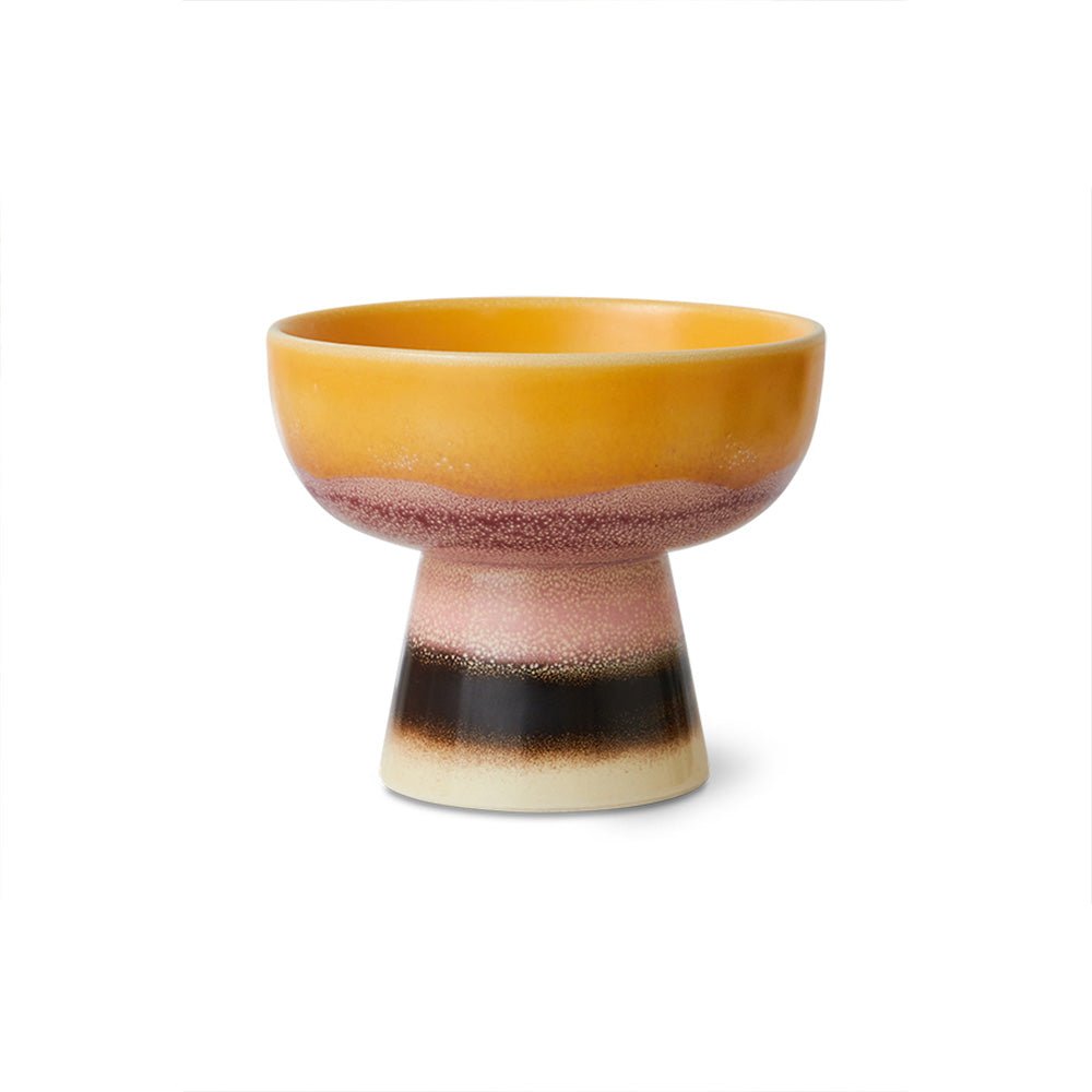 70s Ceramics: Tapas Bowl on Base - Sunshade S