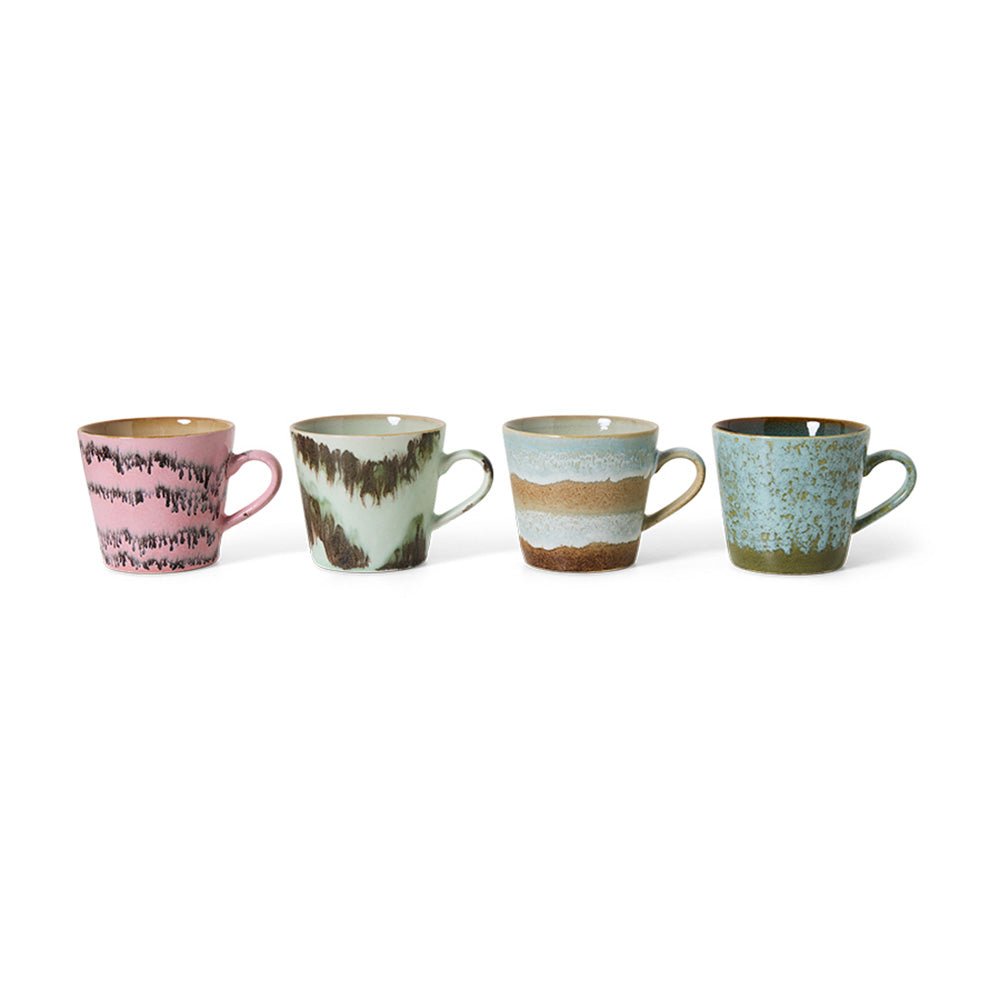 70s Ceramics: Cappuccino Mugs - Dada (set de 4)