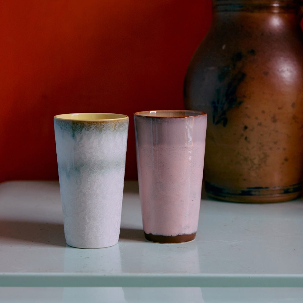 70s Ceramics: Latte Mugs - Fresco